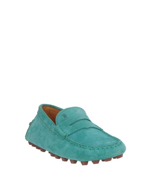 Tod's Green Loafers Leather