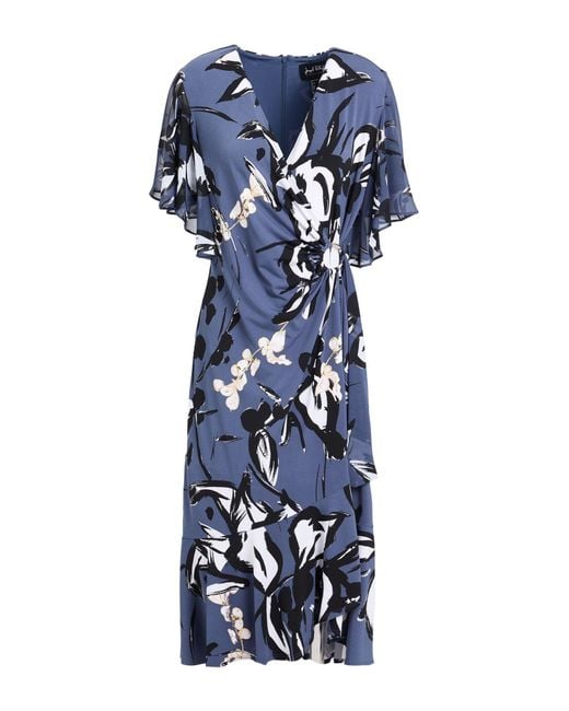 Joseph Ribkoff Blue Signature Slate Midi Dress Polyester, Elastane