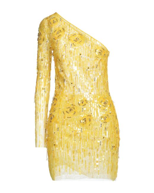 Elisabetta Franchi Yellow Mini Dress