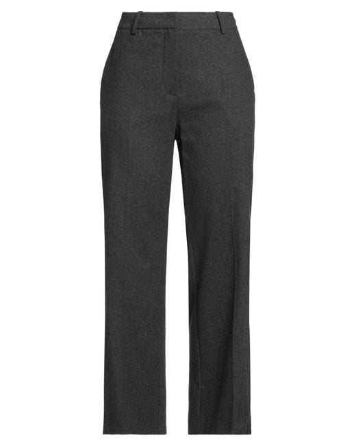 Alysi Gray Crème Pants Viscose, Polyester, Wool, Elastane