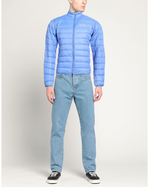 EA7 Blue Puffer Polyamide for men