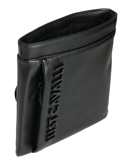Just Cavalli Black Cross-Body Bag for men