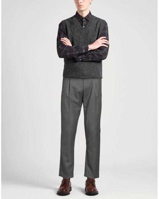 PT Torino Gray Pants Virgin Wool for men