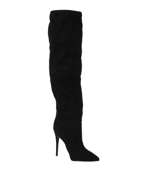 Steve Madden Black Boot Textile Fibers