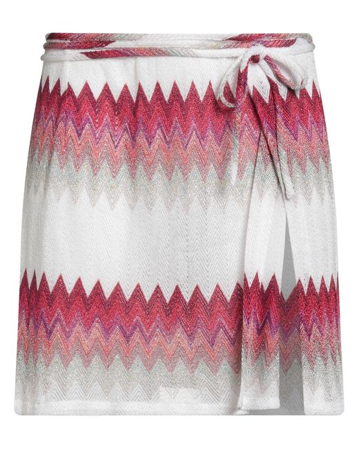 Missoni Pink Mini Skirt Viscose, Cupro, Polyester