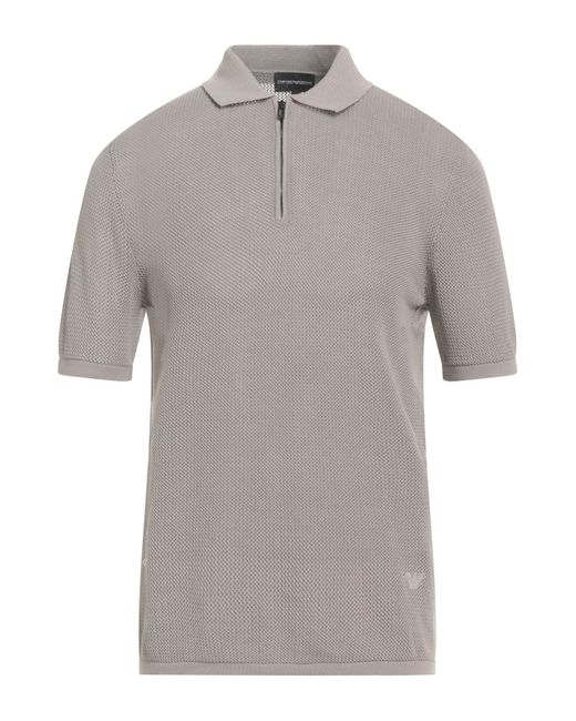 Emporio Armani Gray Polo Shirt for men