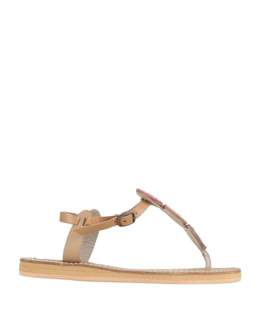 Laidbacklondon Brown Thong Sandals