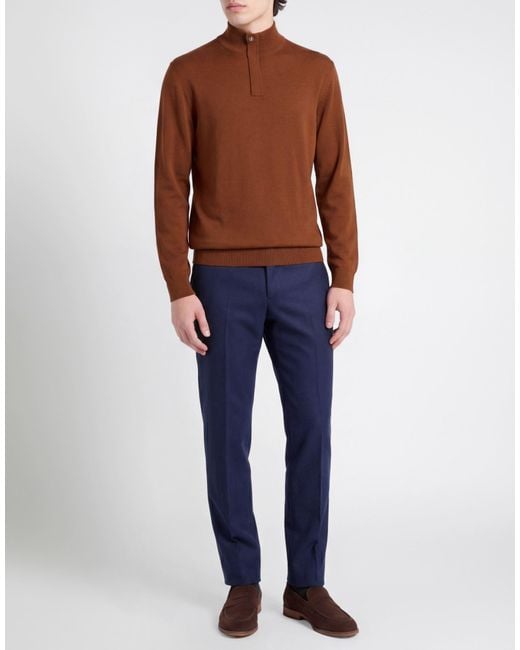 Daniele Fiesoli Brown Sweater Merino Wool for men