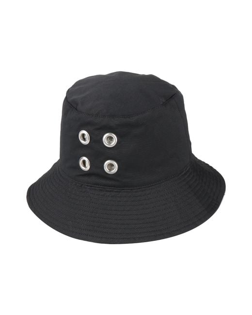 Rick Owens Black Hat Cotton for men