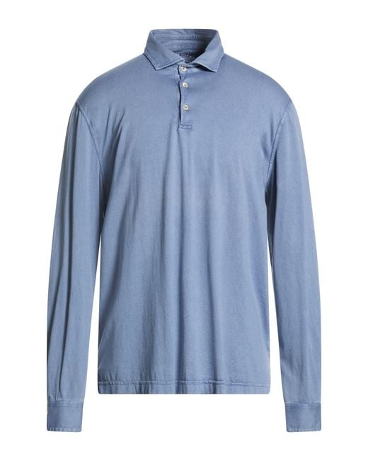 Fedeli Blue Polo Shirts for men