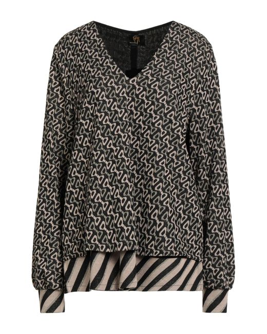 Gai Mattiolo Black Gm Dark Sweater Viscose, Lurex, Polyester, Elastane