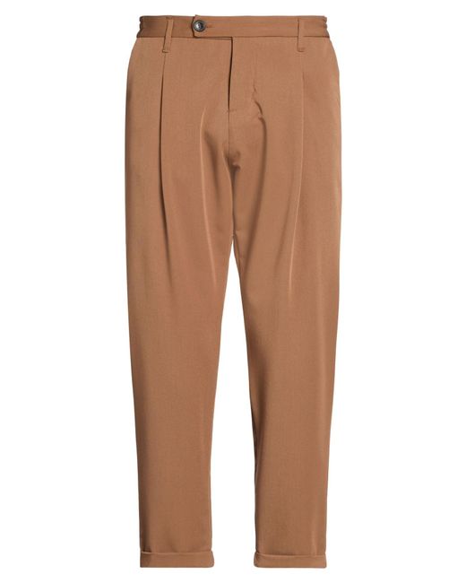 Imperial Brown Pants Polyester, Viscose, Elastane for men