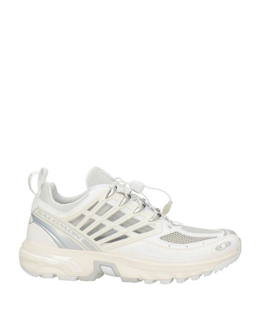 Salomon White Sneakers Synthetic Material, Textile Fibers for men