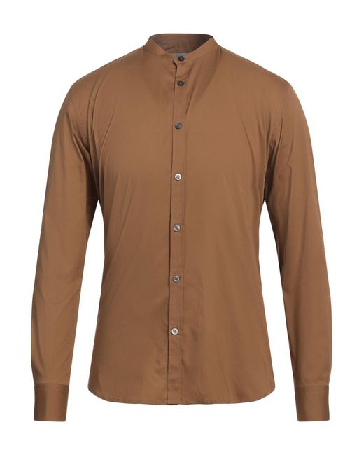 Camisa Daniele Alessandrini de hombre de color Brown