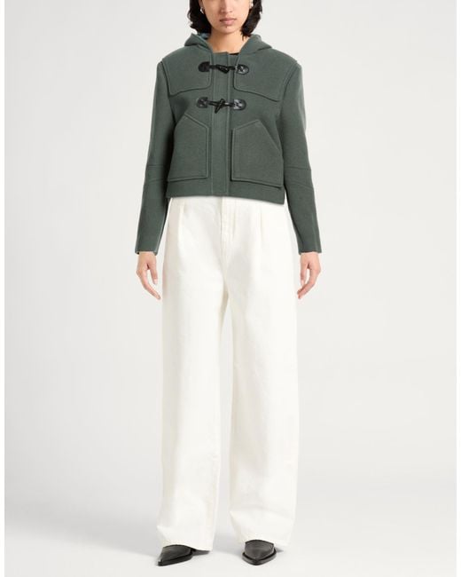 Ba&sh Green Coat Wool, Polyamide