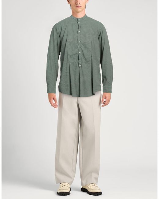 Massimo Alba Green Shirt Linen, Cotton for men