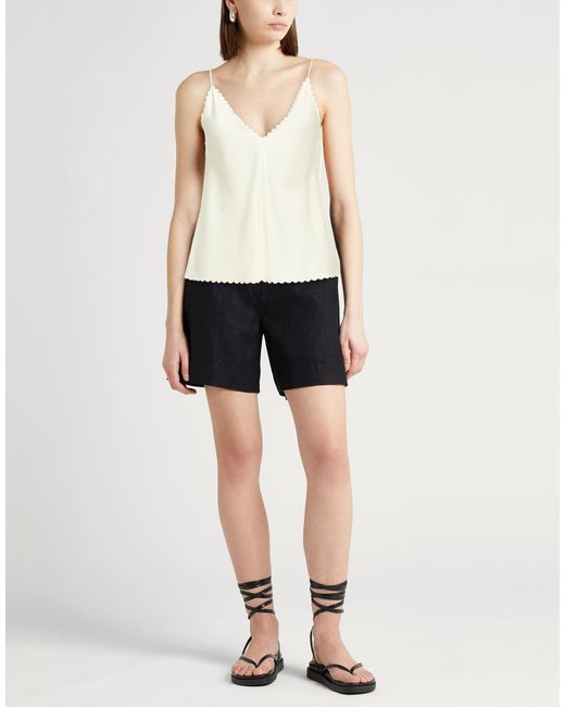 Jil Sander White Ivory Top Acetate, Viscose