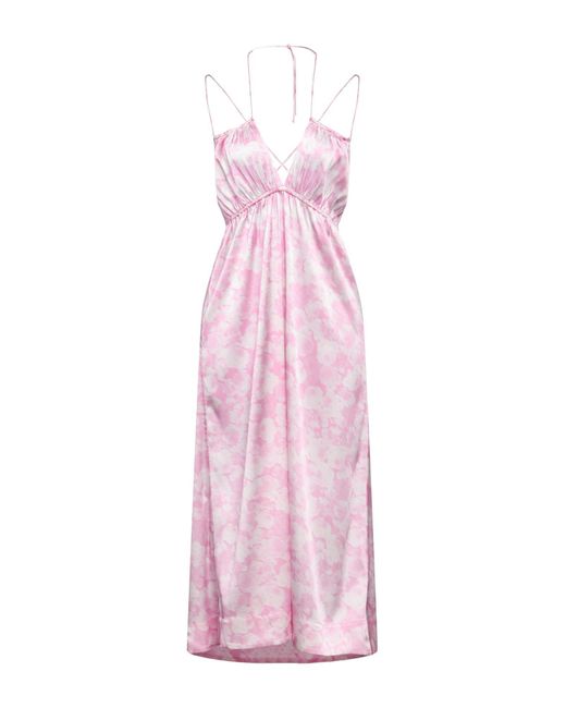 Ganni Pink Midi-Kleid