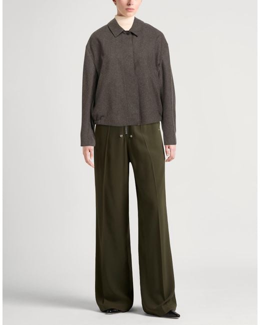 LE17SEPTEMBRE Gray Khaki Jacket Wool, Polyester