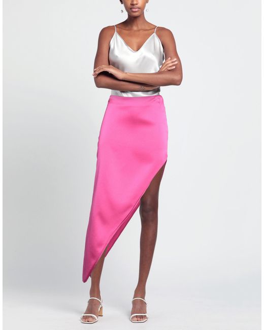 Nineminutes Pink Mini Skirt Polyester, Elastane