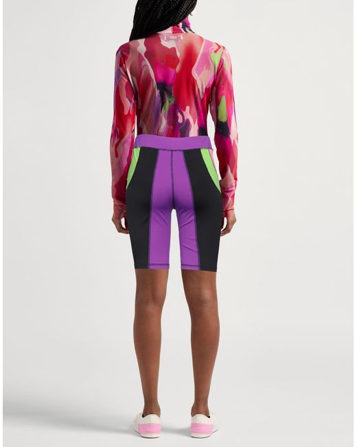 MSGM Purple Shorts & Bermuda Shorts Polyamide, Elastane