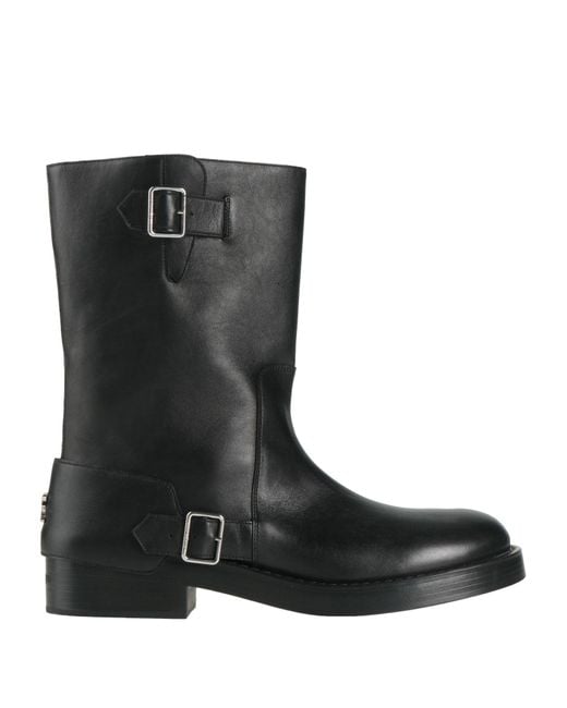 Courreges Black Boot Leather for men