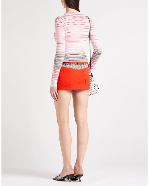 Missoni Red Mini Skirt Polyester, Viscose, Elastane