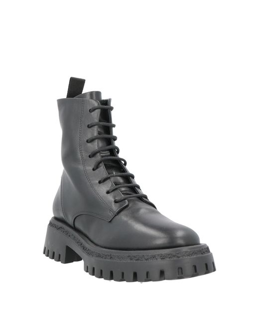 Halmanera Gray Ankle Boots Leather