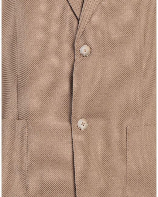 Massimo Rebecchi Brown Blazer Polyester, Elastane for men