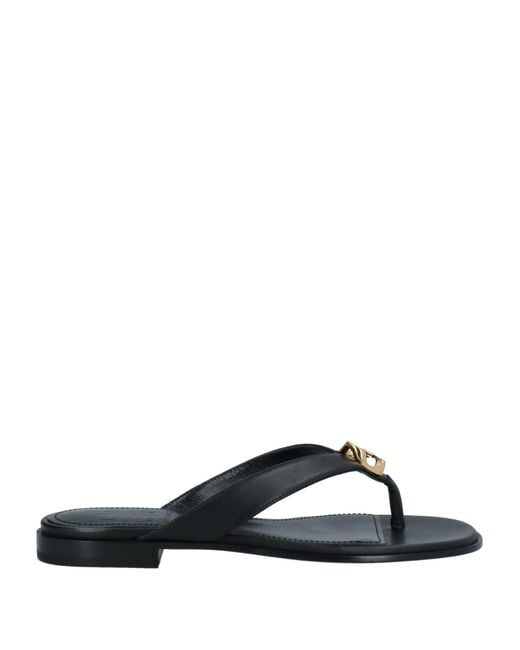 Givenchy Black Thong Sandal