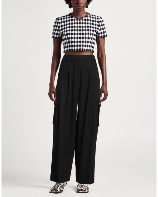 HUGO Black Pants Polyester, Viscose, Elastane