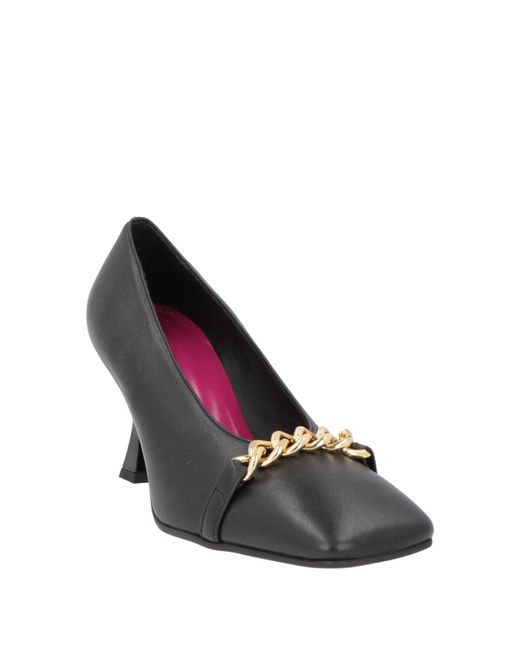 Bruglia Gray Pumps Leather