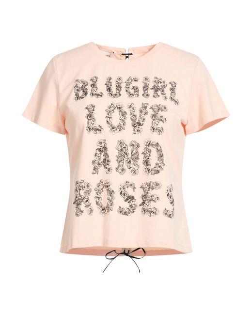 Blugirl Blumarine Pink Blush T-Shirt Cotton, Elastane