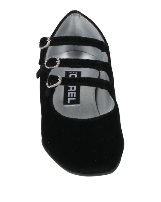 CAREL PARIS Black Ballet Flats Textile Fibers