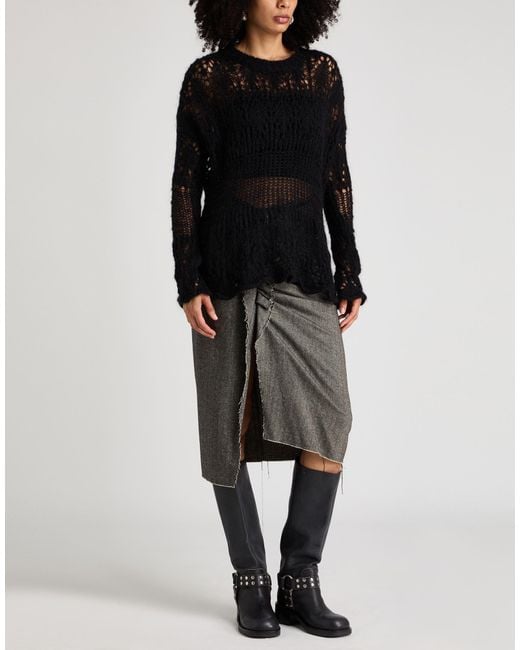 Collection Privée Black Sweater Mohair Wool, Polyamide, Wool