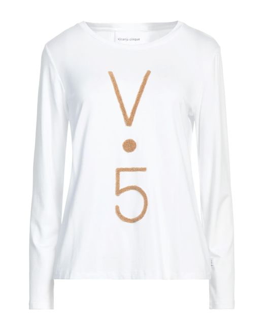 Vicario Cinque White T-shirt