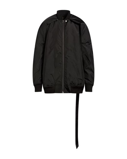 Rick Owens Black Coat Polyamide for men
