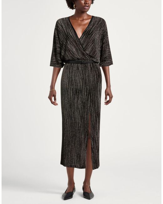 Dixie Black Maxi Dress Polyamide, Metallic Fiber, Elastane