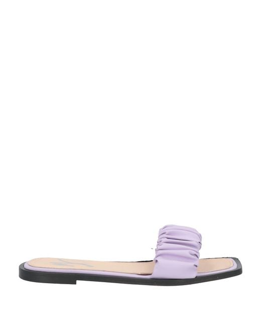 Manila Grace White Lilac Sandals Textile Fibers