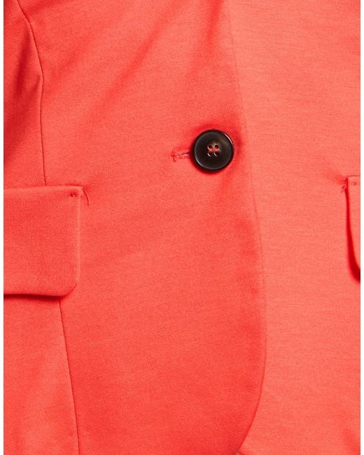 Marc Cain Red Blazer Viscose, Polyamide, Elastane