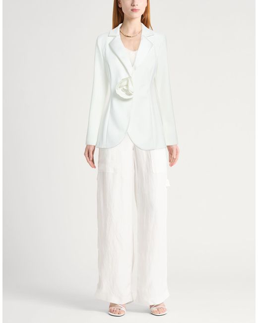 La Petite Robe Di Chiara Boni White Blazer Polyamide, Elastane