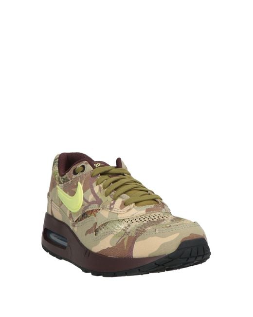 Nike Brown Sneakers Leather, Textile Fibers, Plastic for men