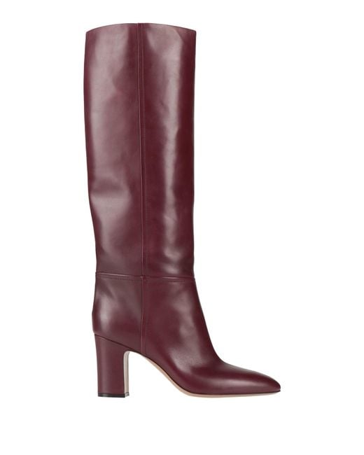 Paris Texas Red Burgundy Boot Calfskin