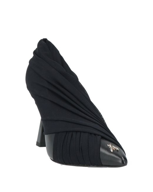 Patrizia Pepe Blue Pumps Polyester, Elastane, Leather