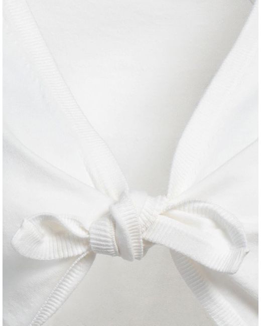 Rossopuro White Wrap Cardigans Cotton, Polyester
