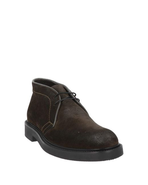 Tagliatore Black Dark Ankle Boots Leather for men