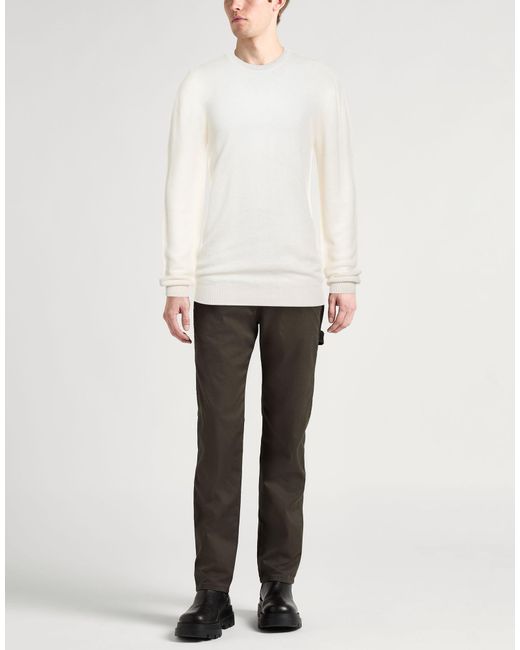Majestic Filatures White Sweater Cashmere for men