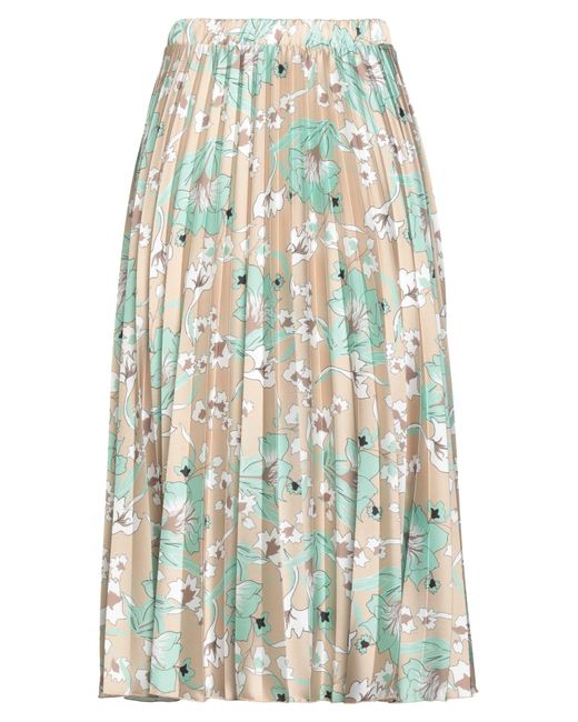 Rinascimento White Midi Skirt Polyester