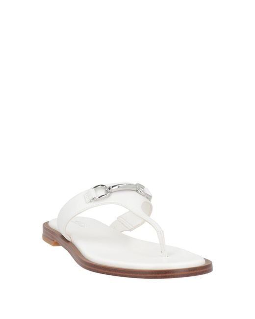 MICHAEL Michael Kors White Thong Sandal Leather