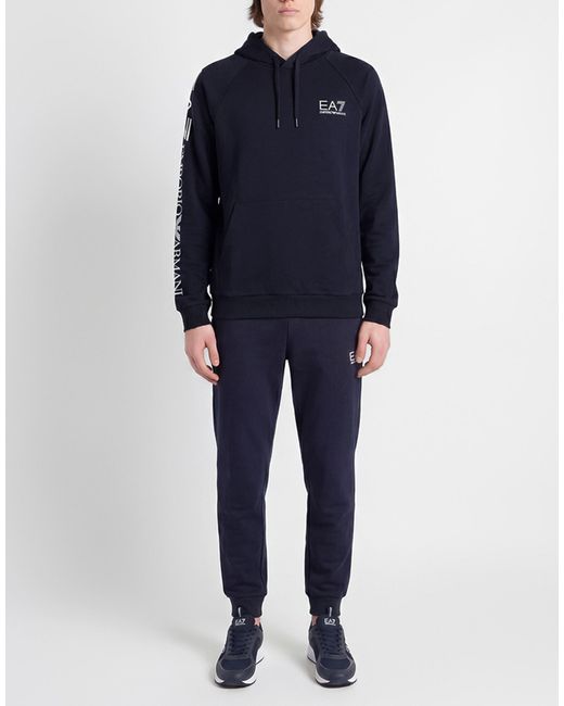 EA7 Blue Sweatshirt Cotton, Polyester for men